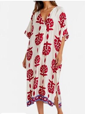 NWT Anonyme Red Egypt V-Neck Dress Egypt Longdress Size Medium